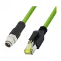 LOGILINK M12 CAT6A priemyselný patch kábel, PUR, M12 X-kódovaný na RJ45, 0,25 m