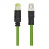 LOGILINK M12 CAT6A priemyselný patch kábel, PUR, M12 X-kódovaný na RJ45, 3 m