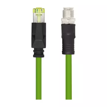 LOGILINK M12 CAT6A priemyselný patch kábel, PUR, M12 X-kódovaný na RJ45, 3 m
