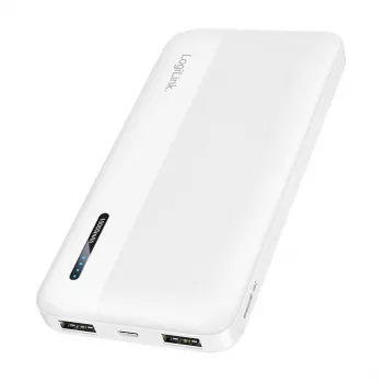 Logilink mobilná power banka, LiPo, 10000 mAh, USB-C in/out, biela
