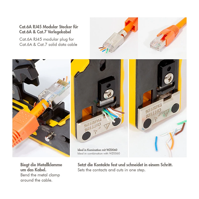 LogiLink modulárny konektor RJ45 Cat.6A STP Pass Through, balenie 10 ks