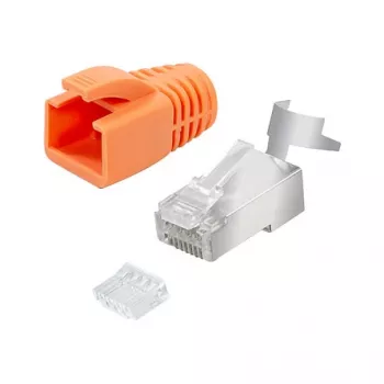 LogiLink modulárny konektor RJ45 Cat.6A STP Pass Through, balenie 10 ks