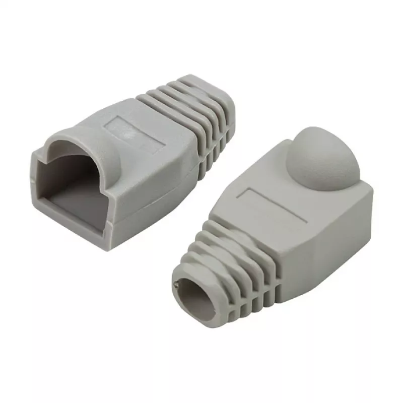 LogiLink modulárny RJ45 konektor samec káblová priechodka 6.5mm sivý, 50ks