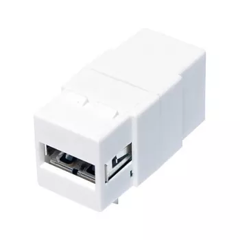 LogiLink NK0017 Keystone modul USB 2.0 Type-A konektor samica na Type-B konektor samica, biely