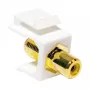 LogiLink NK0026 Keystone RCA konektor samica na F konektor samica spojovací modul, žltý