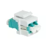 LogiLink NK0031 Keystone LC-Duplex multimode OM3/OM4 optický spojka, aqua