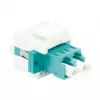 LogiLink NK0031 Keystone LC-Duplex multimode OM3/OM4 optický spojka, aqua
