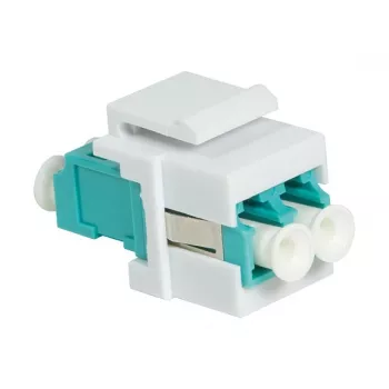 LogiLink NK0031 Keystone LC-Duplex multimode OM3/OM4 optický spojka, aqua