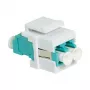 LogiLink NK0031 Keystone LC-Duplex multimode OM3/OM4 optický spojka, aqua