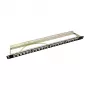 LogiLink NK4040 24-portový tienený Keystone patch panel, 0,5U, čierny