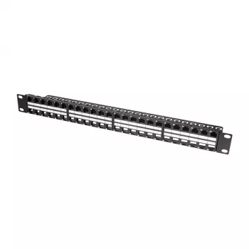 LogiLink NK4045 Keystone patch panel 1U 48 portov netienený čierny