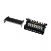 LogiLink NP0017B patch panel – 8 port Cat6 STP, montáž na stenu/pod stôl, čierny