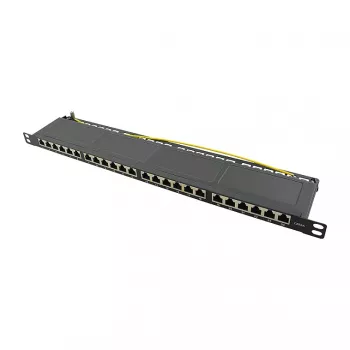 Logilink NP0063 24-port Cat6A STP patch panel 19 palcov 0.5U čierny