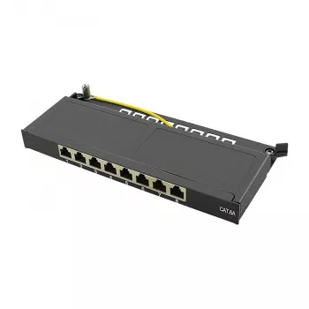 LogiLink NP0064B desktop patch panel, 8 portov Cat6A STP, 0.5 HE, čierny