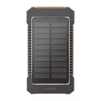 LogiLink PA0321 solárna power banka 6000 mAh s USB-C, IP65, čierna