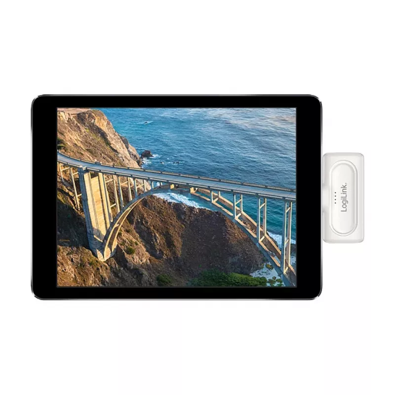 LogiLink PA0349W mobilná power banka, 5000 mAh, LiPo, integrovaný sklápací USB-C konektor a USB-C port, biela