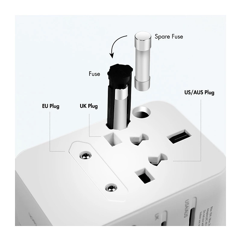 LOGILINK PA0357 USB-A/C cestovná nabíjačka, 70 W GaN, 4-portová, 2x USB-A (QC), 2x USB-C (PD), tenká, biela