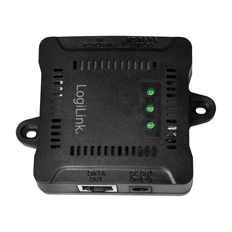LogiLink POE005 PoE splitter, 1-port Gigabit, 24W max, 5/9/12V DC výstup