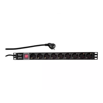 LogiLink napájacia jednotka (do racku) - AC 250 V - 3500 W - vstup: CEE 7/7 - výstupy: 9 (napájanie)