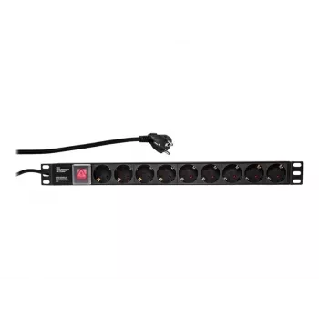 LogiLink napájacia jednotka (do racku) - AC 250 V - 3500 W - vstup: CEE 7/7 - výstupy: 9 (napájanie)