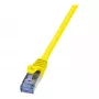 LogiLink PrimeLine Cat.6A S/FTP patch kábel, 0,25 m, žltý