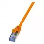 LogiLink PrimeLine Cat.6A S/FTP patch kábel, RJ45, 0,5 m, oranžový, LSZH, 10 Gbit/s