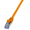 LogiLink CQ3018S PrimeLine prepojovací kábel Cat.6A S/FTP PIMF, 10G, RJ45, bezhalogénový, 0,25 m, oranžový