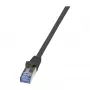 LogiLink PrimeLine Cat.7 patch kábel RJ-45 (M) - 0,25 m čierny