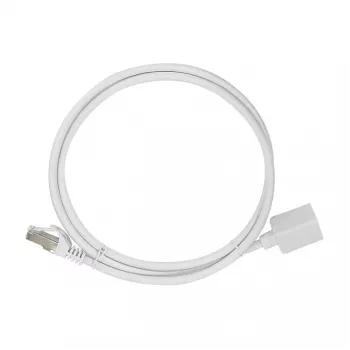 LogiLink Professional CAT 6a S/FTP patch predlžovací kábel, RJ-45 konektor samec na konektor samica, 1 m, biela, LSZH, Snagless