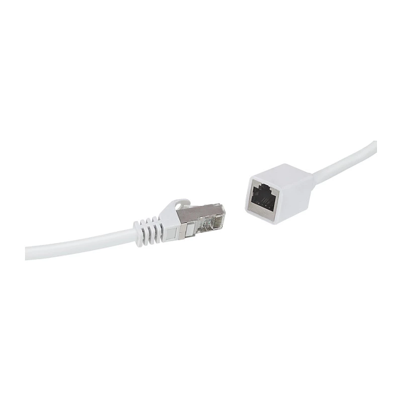 LogiLink Professional CAT 6a S/FTP patch predlžovací kábel, RJ-45 konektor samec na konektor samica, 1 m, biela, LSZH, Snagless