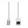 LogiLink Professional CAT 6a S/FTP patch predlžovací kábel, RJ-45 konektor samec na konektor samica, 1 m, biela, LSZH, Snagless
