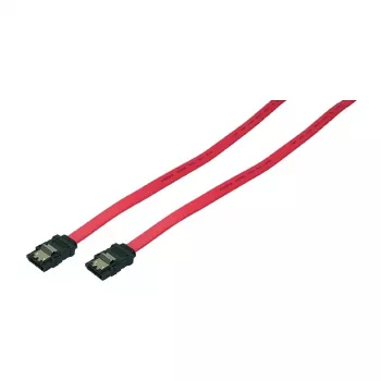 LogiLink SATA III dátový kábel so zaisťovacími konektormi, 6 Gbps, červený, 0,9 m