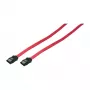 LogiLink SATA III dátový kábel so zaisťovacími konektormi, 6 Gbps, červený, 0,9 m
