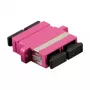 LogiLink SC Duplex OM4 multimode optický adaptér s prírubou, fialový