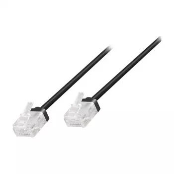 LogiLink Slim High-Flex Cat.6A U/UTP patch kábel, 7 m, čierny