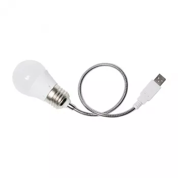 Logilink UA0220 USB LED stolové svetlo s husím krkom, biele svetlo, čierne