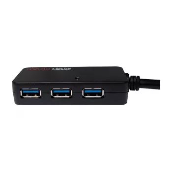 LOGILINK UA0262 USB 3.0 aktívny predlžovací kábel, USB-A samec na 4x USB-A samica, 10m, čierny