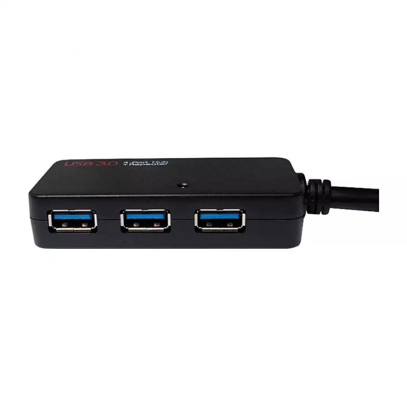 LOGILINK UA0262 USB 3.0 aktívny predlžovací kábel, USB-A samec na 4x USB-A samica, 10m, čierny
