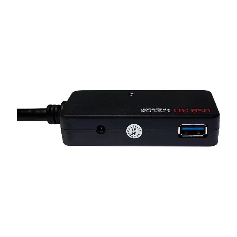 LOGILINK UA0262 USB 3.0 aktívny predlžovací kábel, USB-A samec na 4x USB-A samica, 10m, čierny