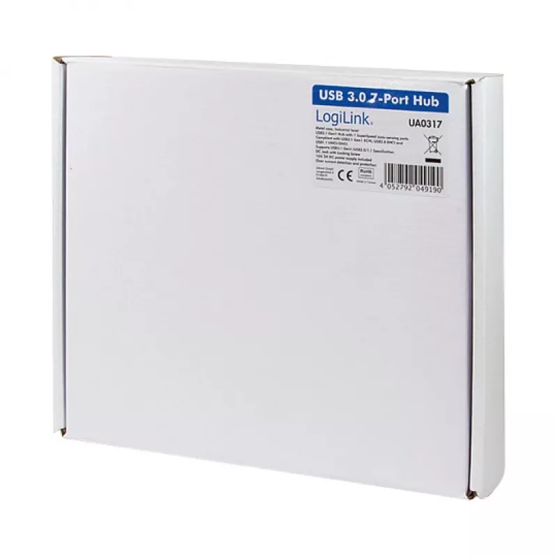 LOGILINK UA0317 USB 3.0 hub, 7-portový, kovové puzdro, priemyselná kvalita