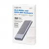 LogiLink UA0435 USB 3.2 Gen 2x2 puzdro na SSD, M.2 NVMe/SATA, USB-C, 20 Gbps, sivé