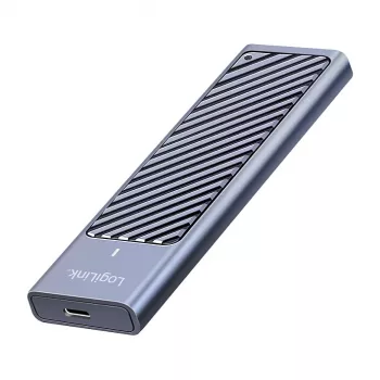 LogiLink UA0435 USB 3.2 Gen 2x2 puzdro na SSD, M.2 NVMe/SATA, USB-C, 20 Gbps, sivé
