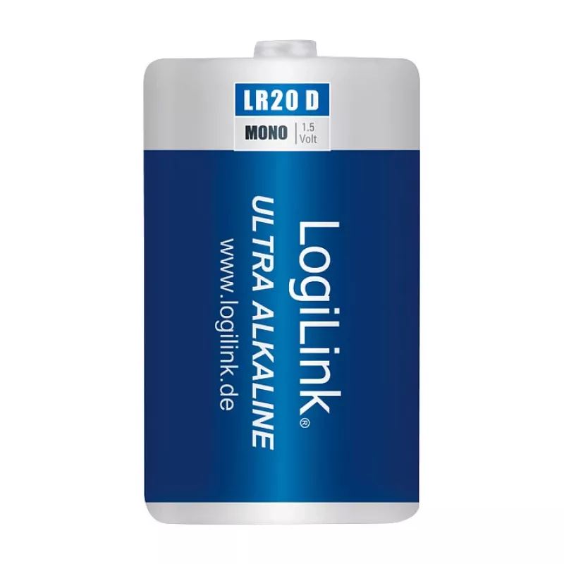 LogiLink Ultra Power alkalická D batéria LR20 2 ks blister