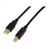 LogiLink USB 2.0 aktívny predlžovací kábel, USB-A konektor samec na USB-B konektor samec, 20 m, so zosilňovačom signálu, čierny