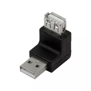 LogiLink USB 2.0 uhlový adaptér 270° A/M na A/F, 480 Mbps, čierny