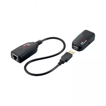 LOGILINK USB 2.0 Cat.5 extender, 50 m, Pigtail, čierny