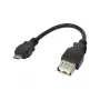 LogiLink AU0030 USB 2.0 OTG adaptérový kábel, Micro-USB-B konektor samec na USB-A konektor samica, 480 Mbit/s, 0,1 m, čierny