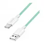 LogiLink USB 2.0 Type-C kábel, A/M na C/M, 480 Mbit/s, 60 W, nylon, zelený, 0,5 m