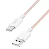 LogiLink CU0324 USB 2.0 Type-C kábel, A/M na C/M, 480 Mbps, 60W, nylon, ružový, 1 m