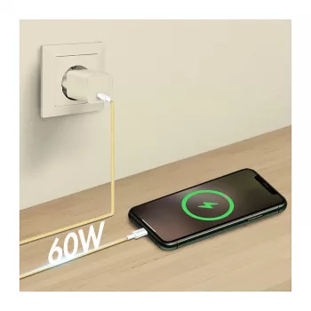 LogiLink USB 2.0 Type-C kábel, C/M na C/M, 480 Mbps, 60W, nylon, žltý, 0,5 m